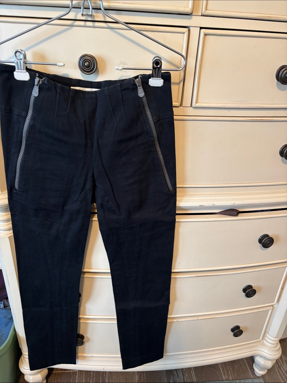 Balenciaga Paris Black women Zip-Accent Slim Pants
